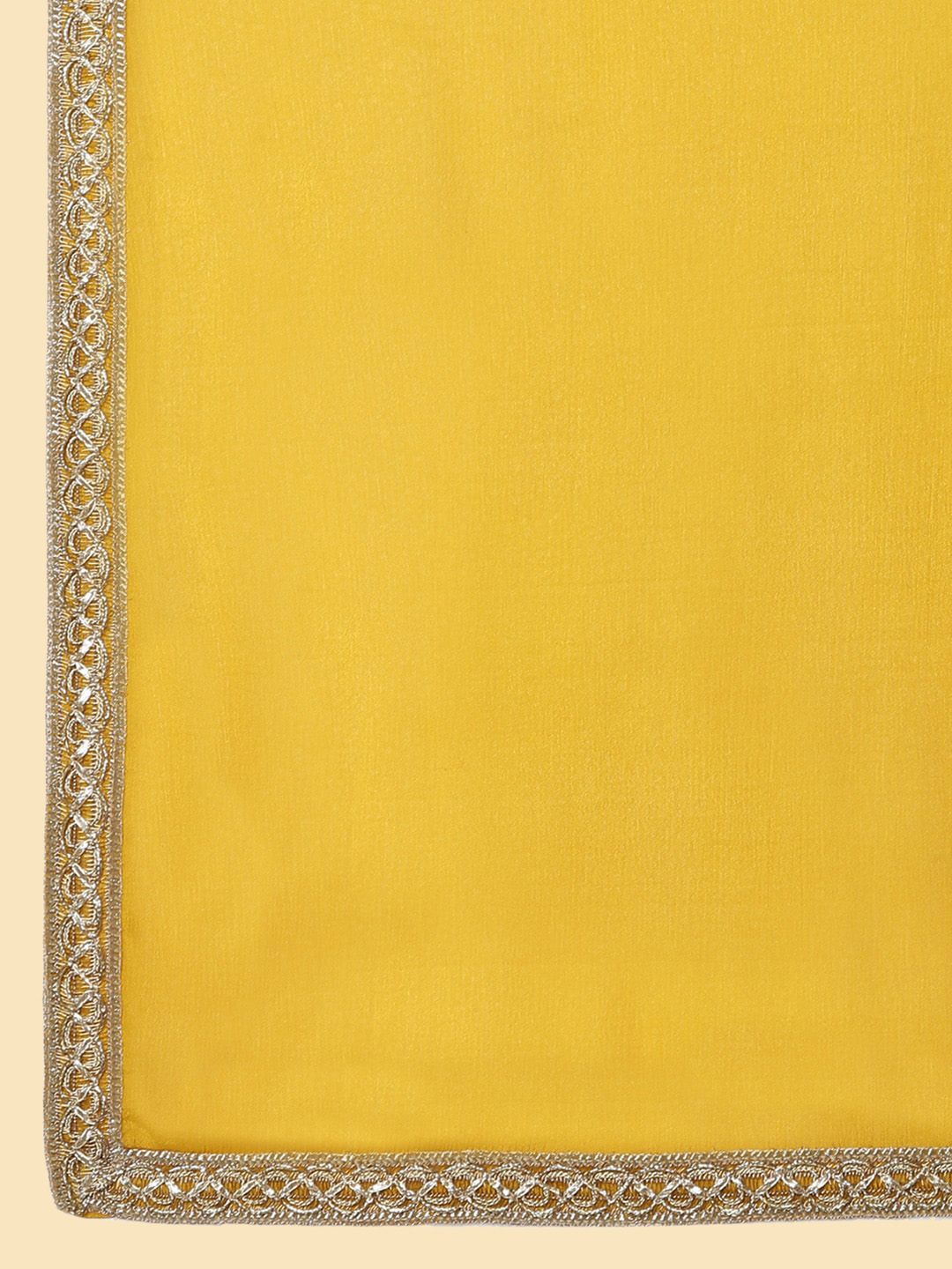 Dhiyona SO Women's Mustard Yellow Floral Embroidered Sequinned Anarkali Kurta with Churidar & Dupatta