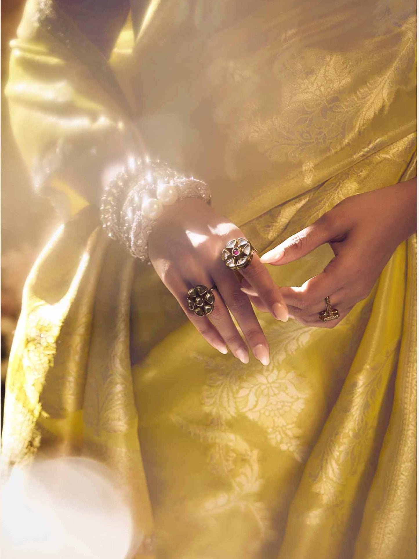Dhiyona KM Women The Golden Sunrise: A Celebration In Yellow & Magenta