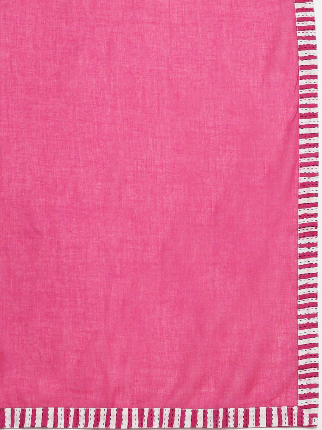 Dhiyona VA Women'sPink Floral Printed Thread Work Pure Cotton Kurta With Palazzos & Dupatta