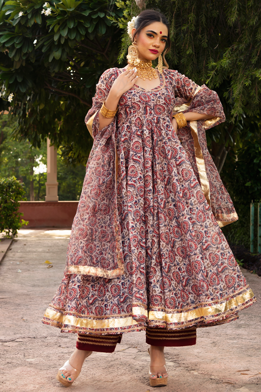 Gulbagh  Organza  Anarkali Set
