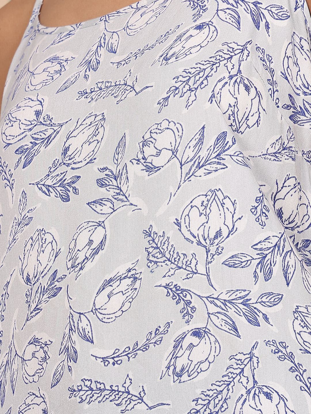 Dhiyona OD Women Floral Printed Thread Work Kurta