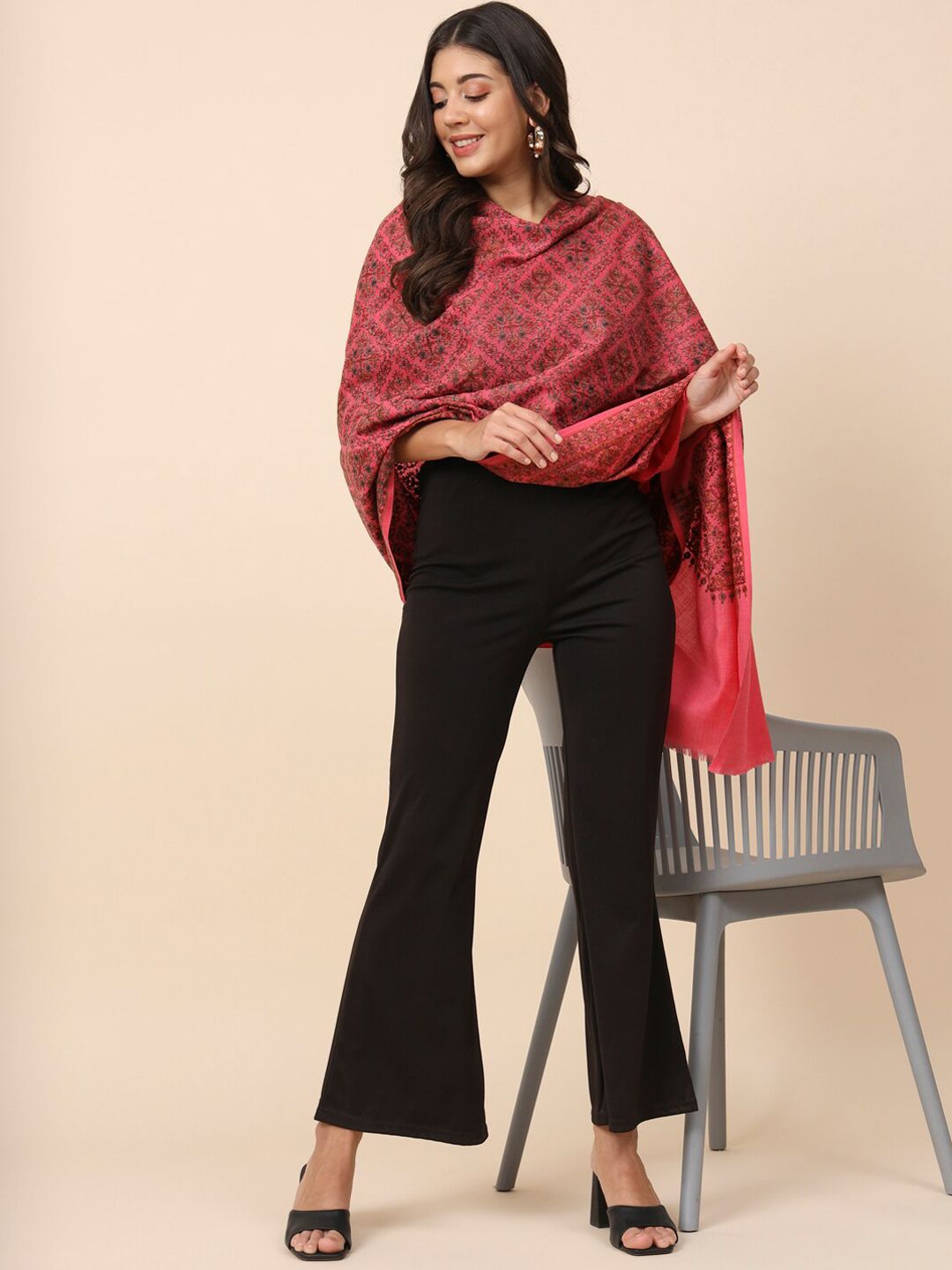 Dhiyona PA Embroidered Pure Wool Shawl