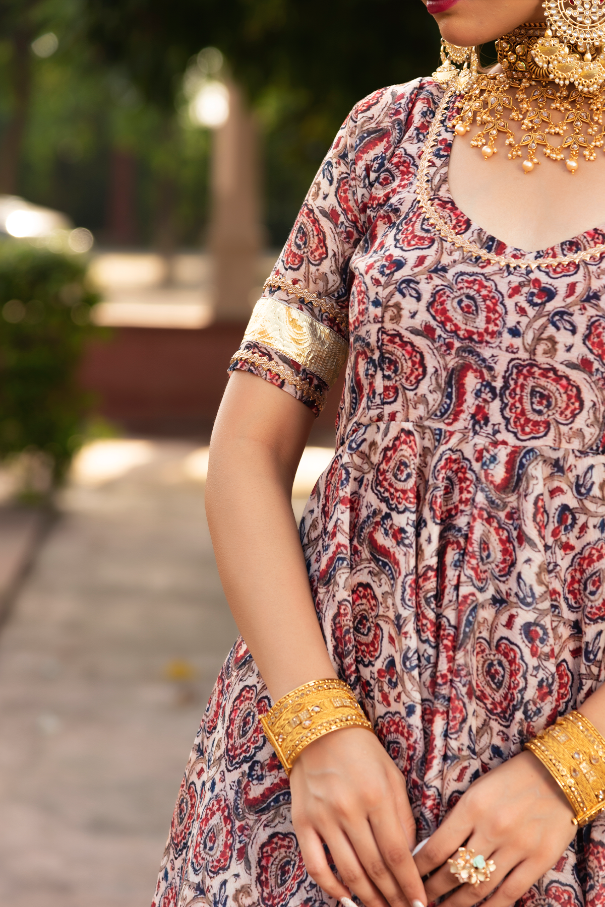 Gulbagh Organza Anarkali Set