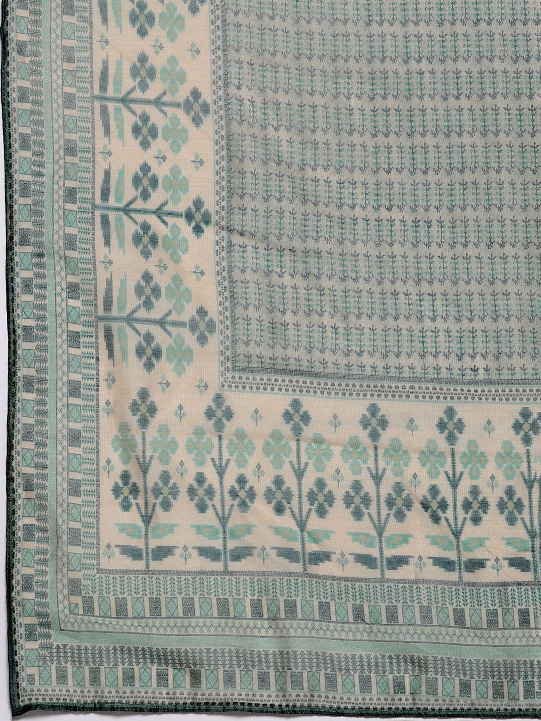 Dhiyona VA Women'sEthnic Motifs Printed Chanderi Silk Kurta With Trousers & With Dupatta