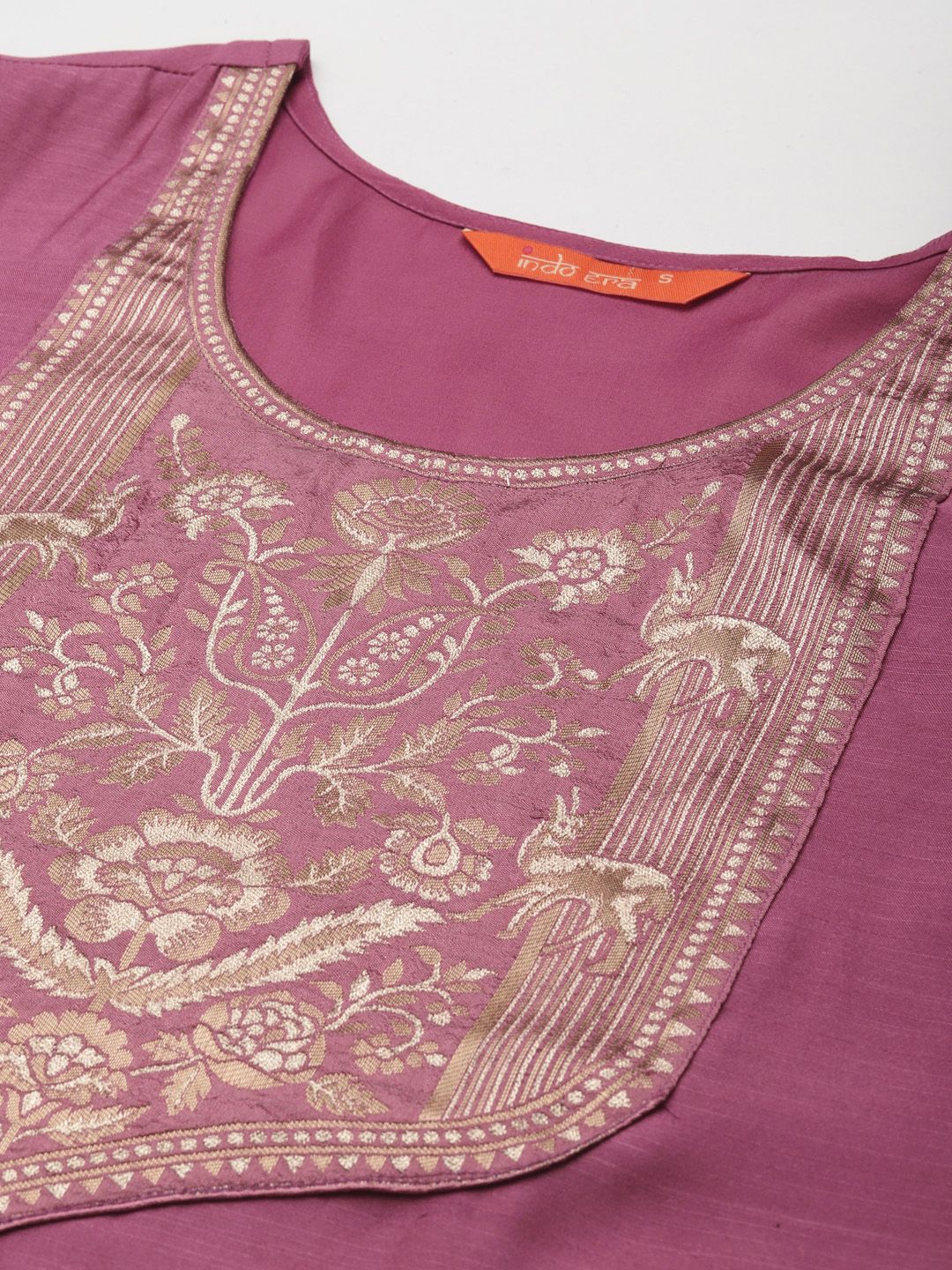 Dhiyona IE Women Pink Yoke Design Regular Kurta with Palazzos & Dupatta