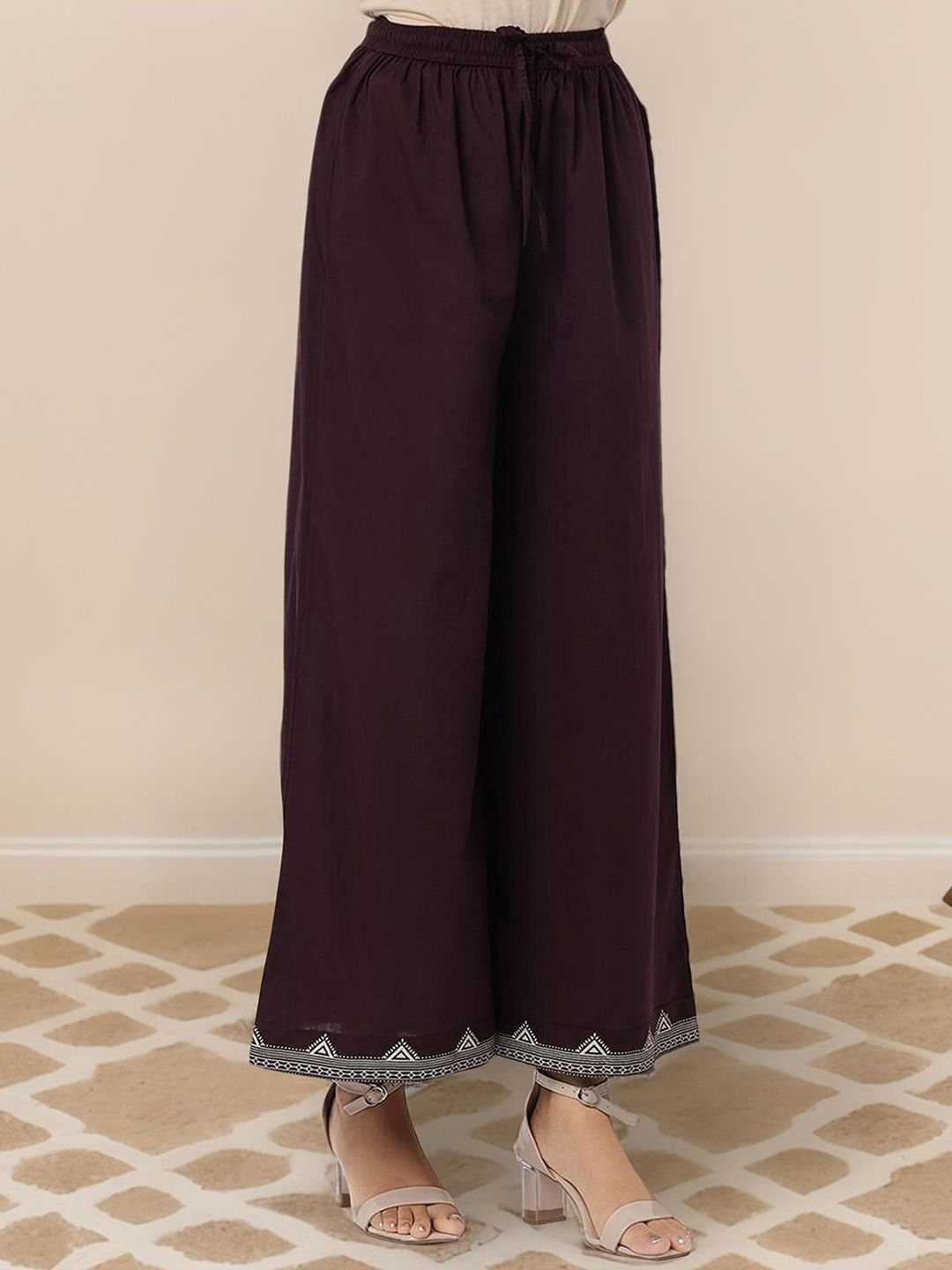 Dhiyona IS Women's Ethnic Motifs Printed Pure Cotton Kurta With Palazzos & Dupatta