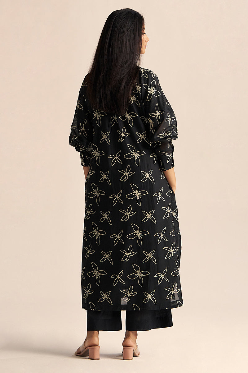 Dhiyona GF black floral print co ord set