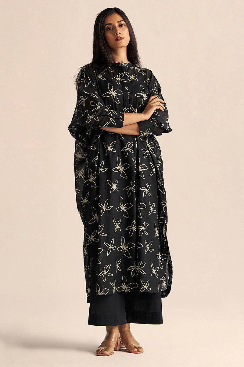Dhiyona GF black floral print co ord set