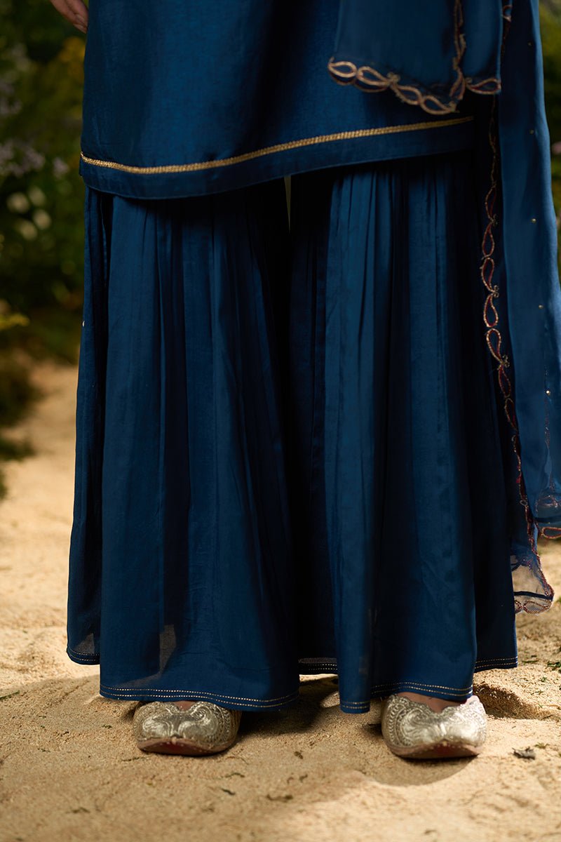 Dhiyona GF moonlit ocean raw silk festive kurta set