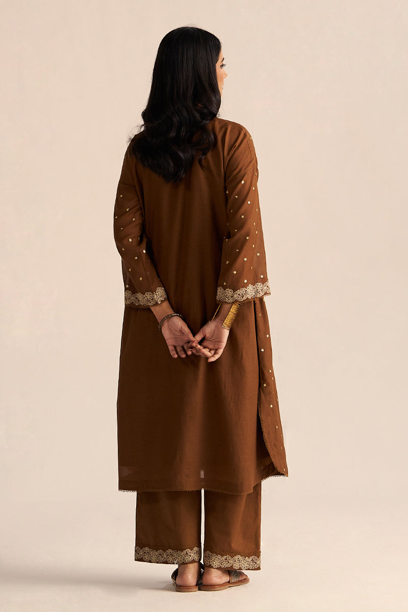 Dhiyona GF toffee embroidered festive co ord set