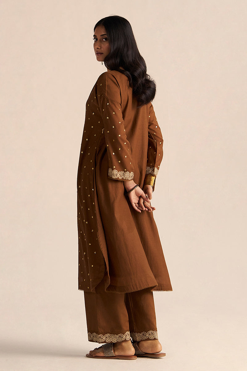 Dhiyona GF toffee embroidered festive co ord set