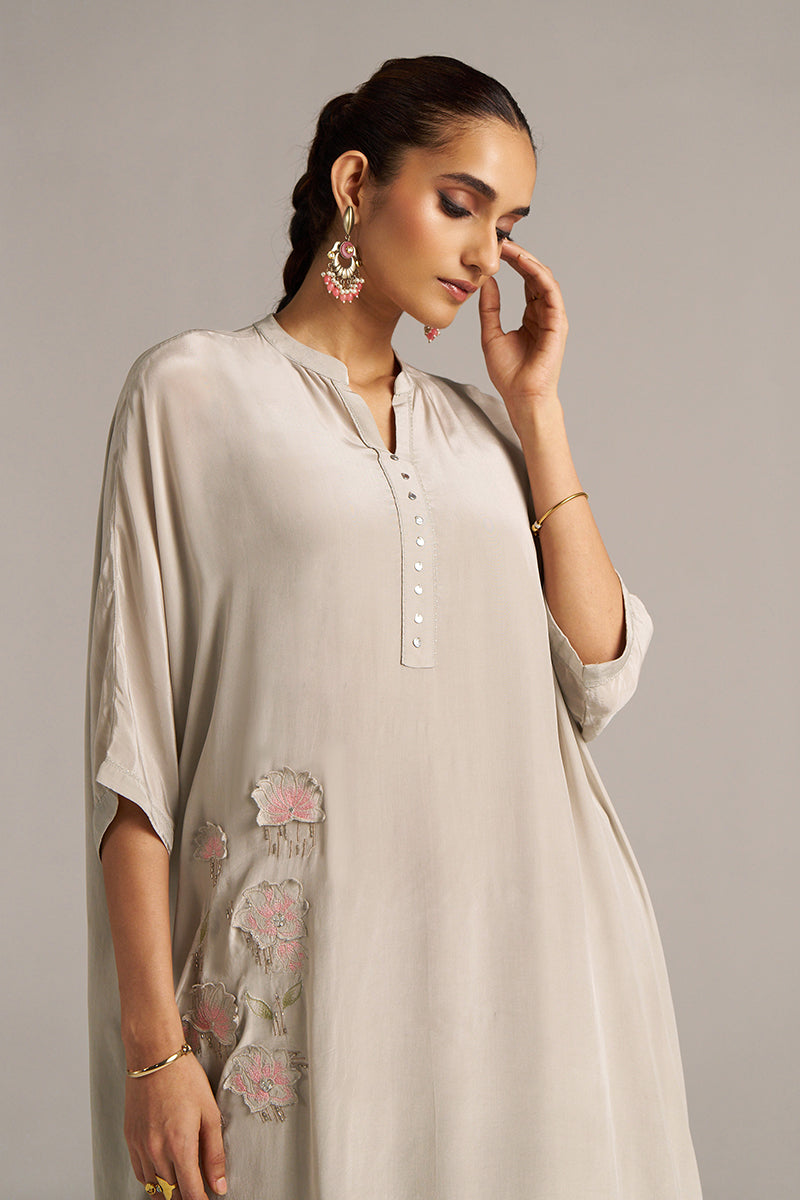 Dhiyona GF Women's Ash Grey Crepe Silk Co-ord Set