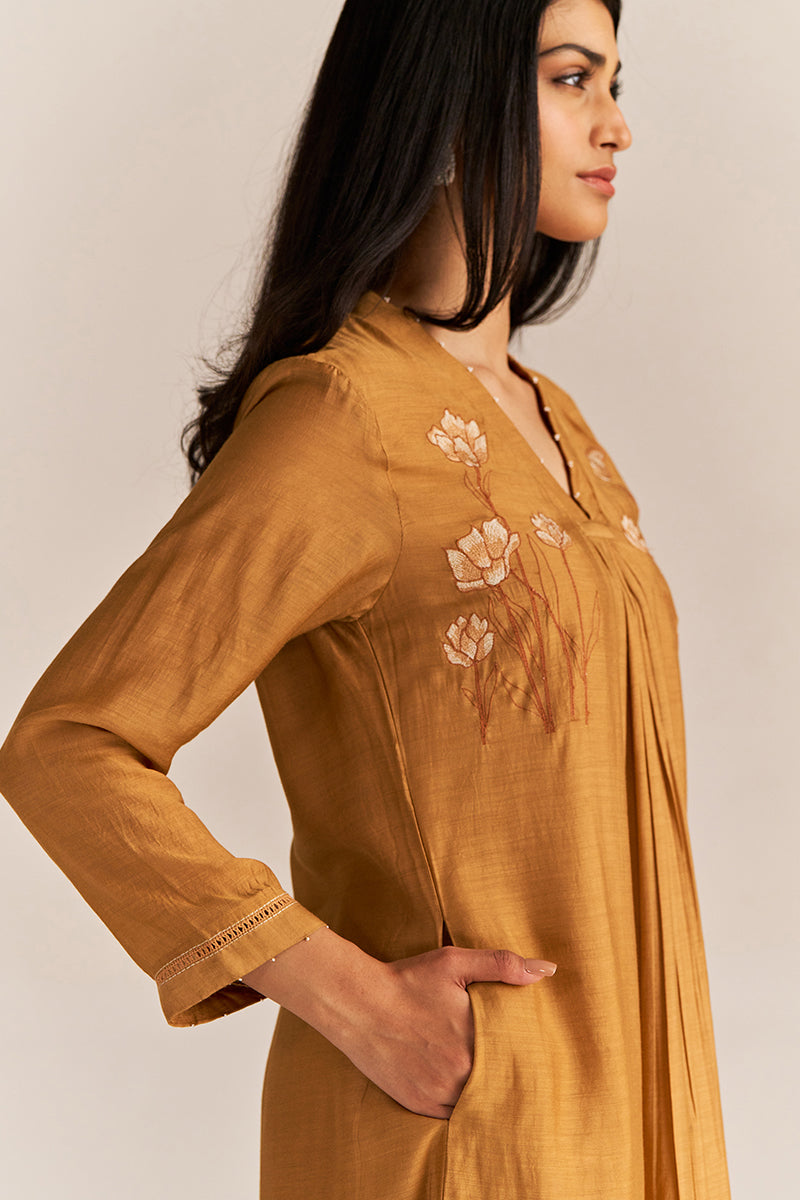 Dhiyona GF Women's Cinnamon Embroidered Co-ord Set