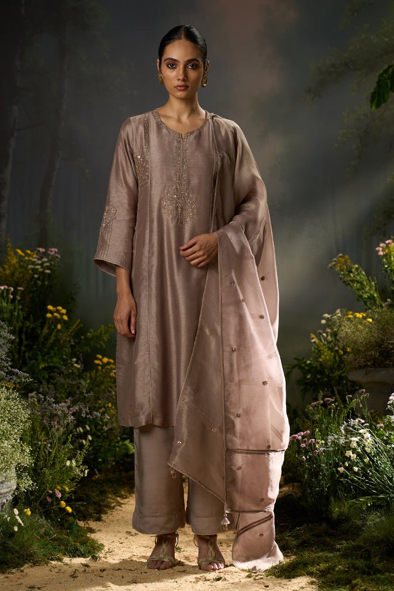 Dhiyona GF sphinx raw silk festive kurta set