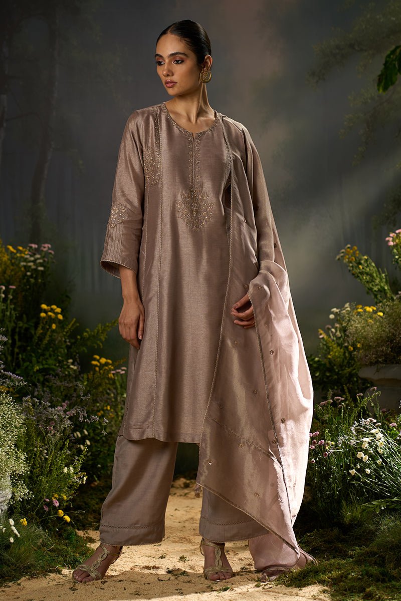 Dhiyona GF sphinx raw silk festive kurta set