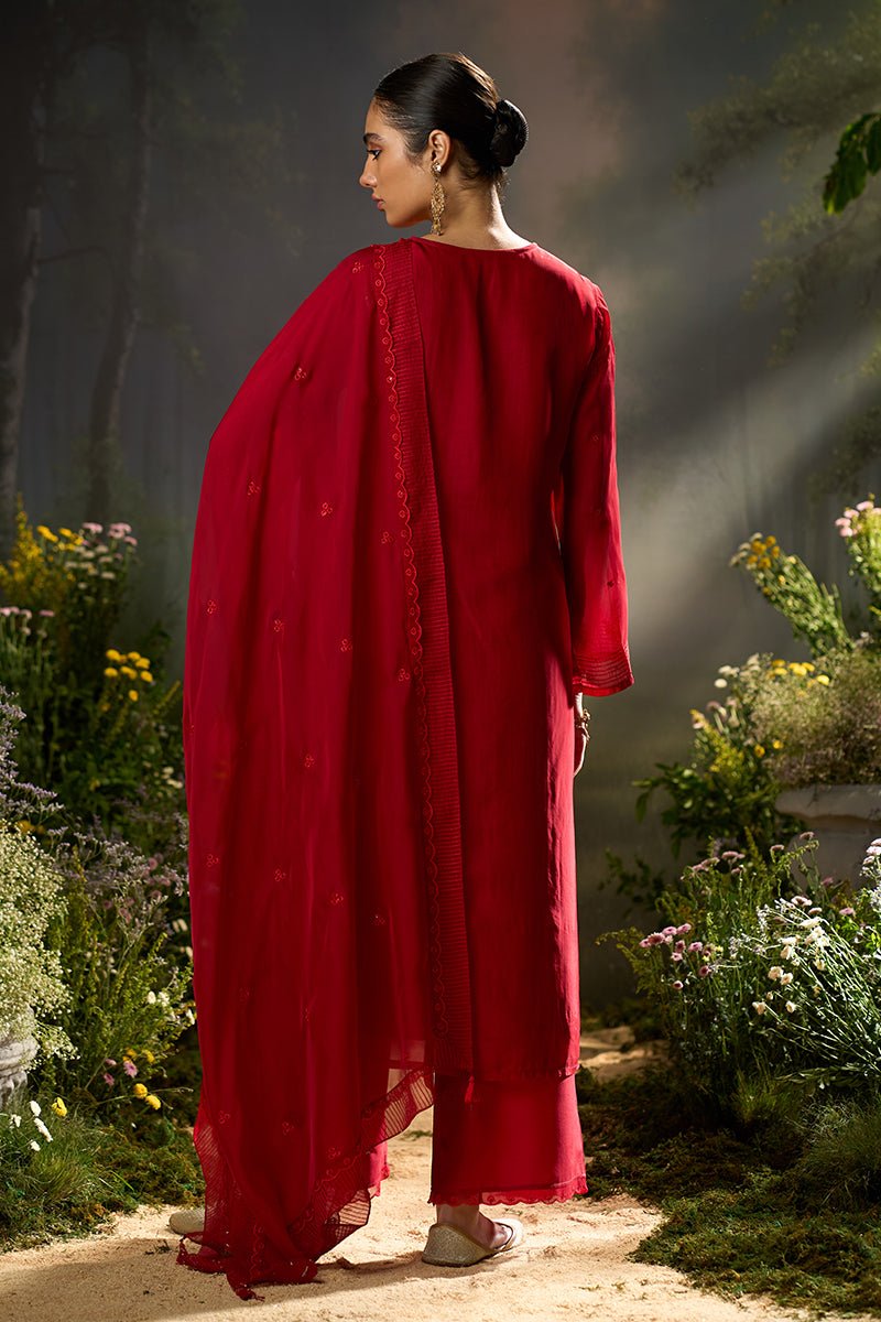 Dhiyona GF salsa red festive kurta set