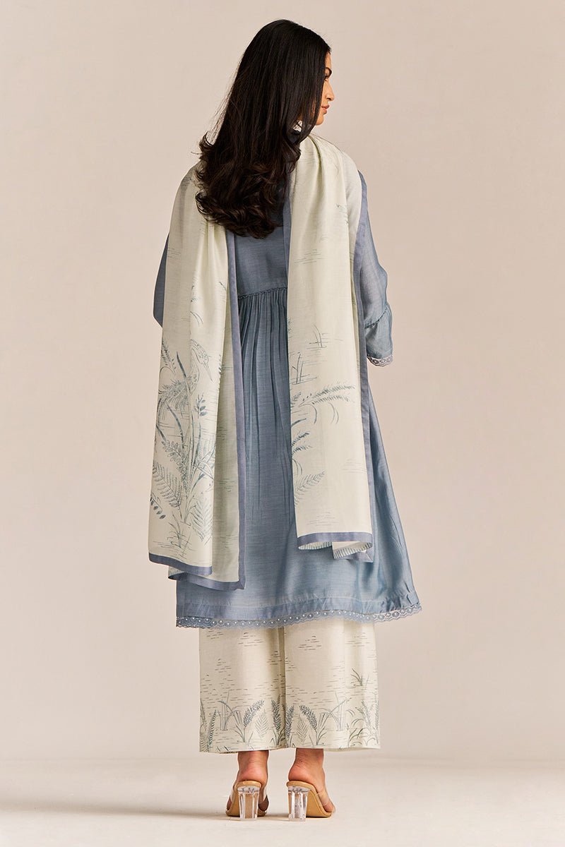 Dhiyona GF Women's Stone Grey Kurta Set