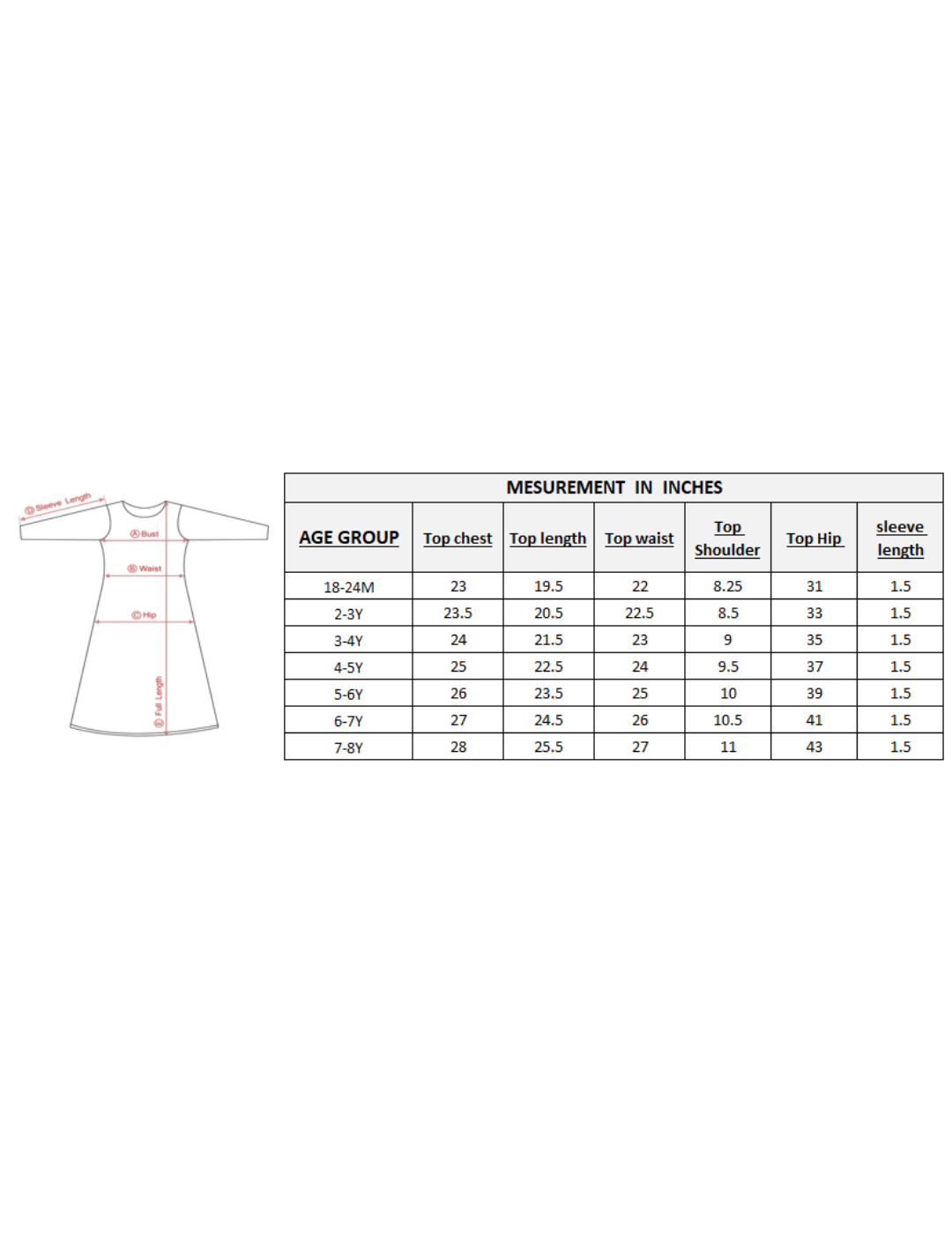 Girls stylish Folklore printed dress