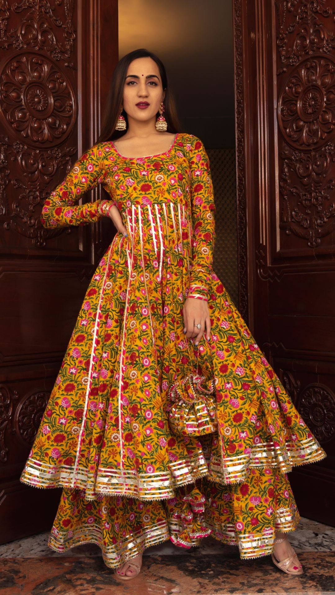 Mastani Cotton Anarkali Plazo Set