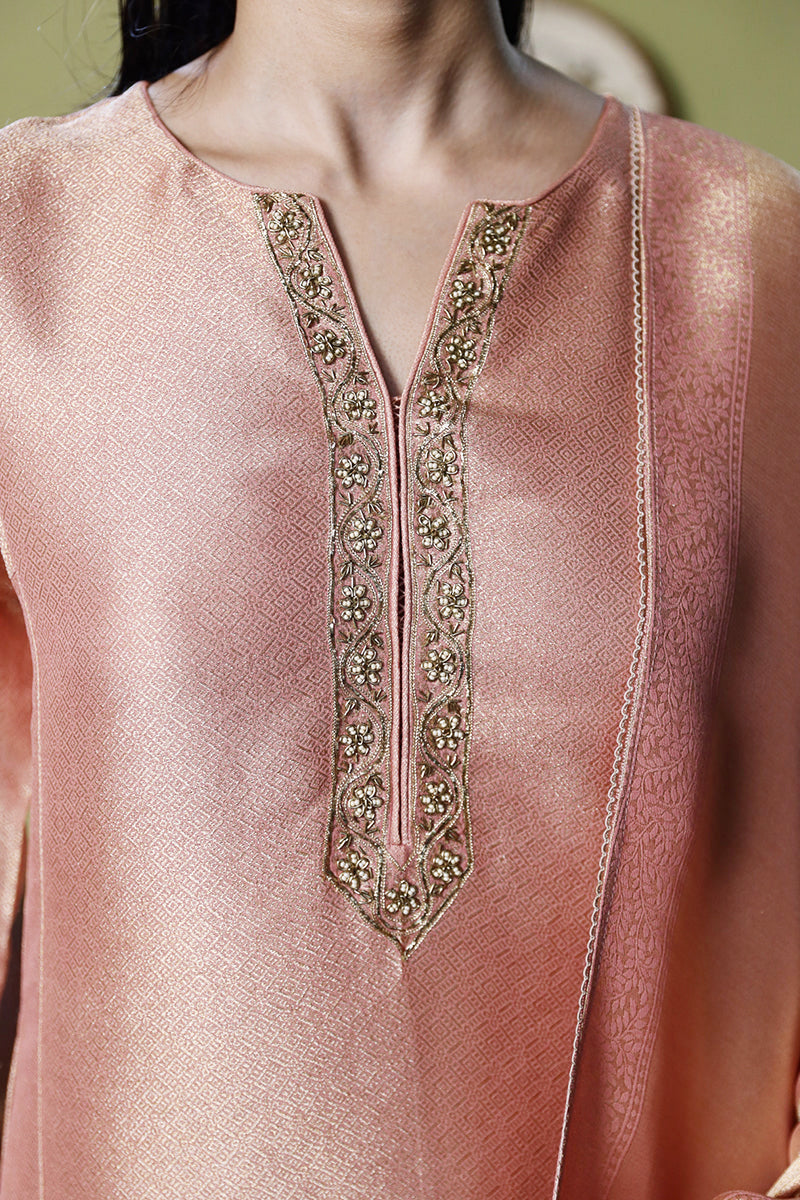 Women's Melted Clay Woven Silk Salwar Suit