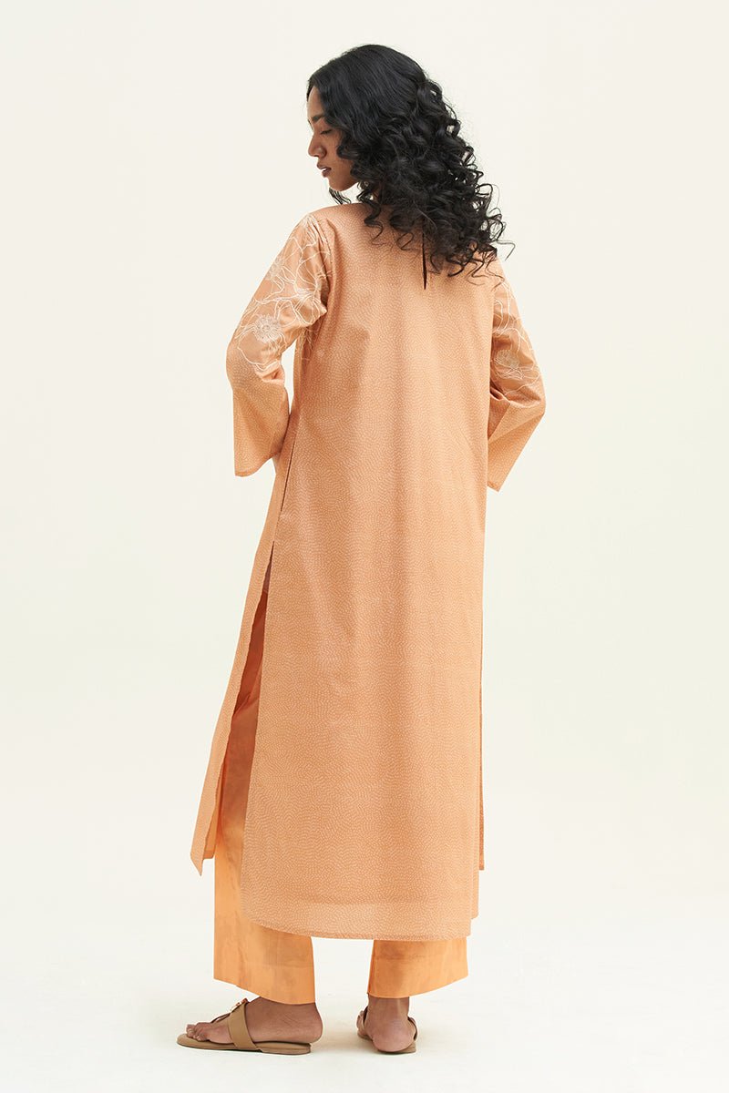 Women's Apricot Wash Cotton Printed Co-ord Set