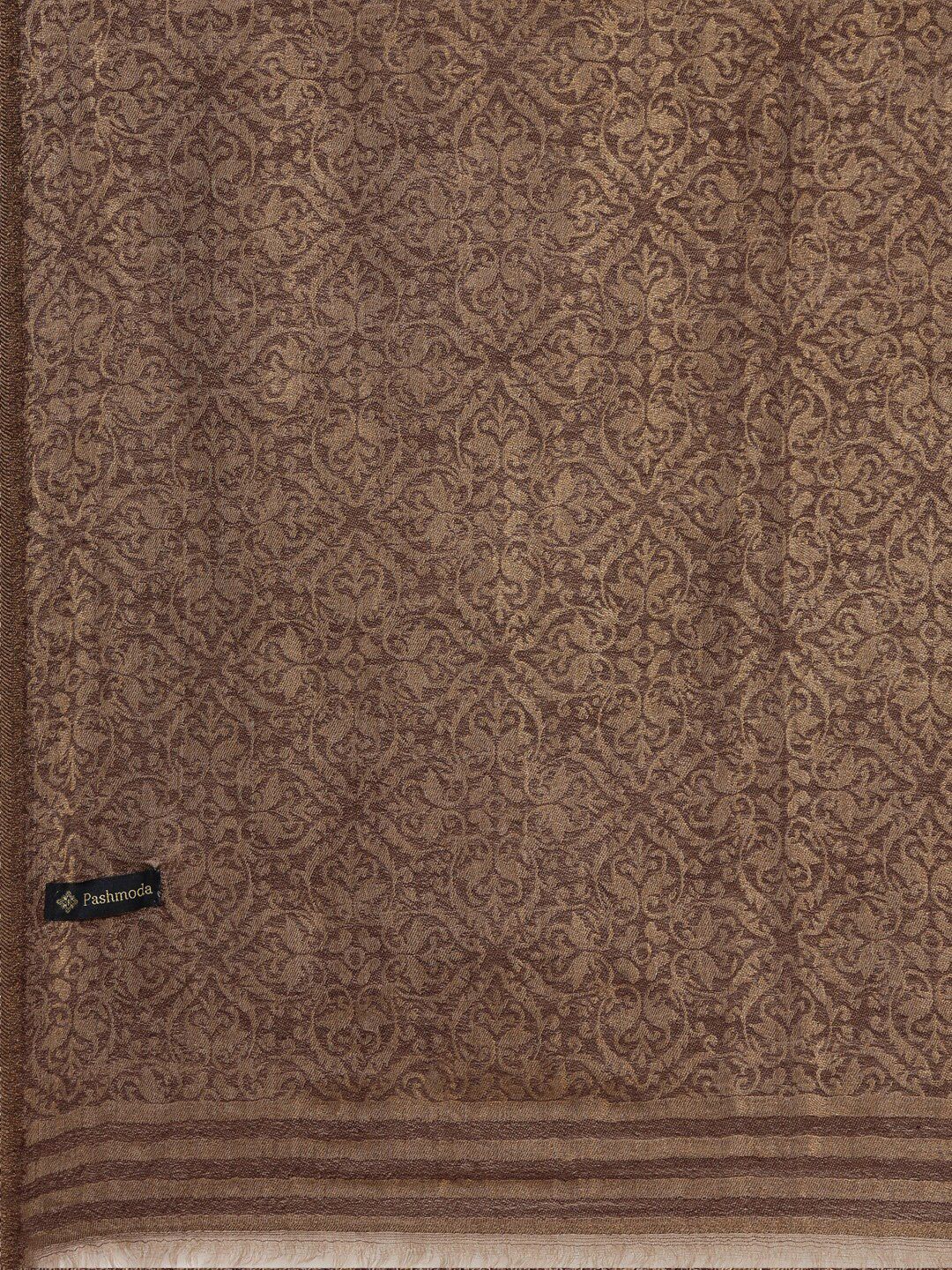 Dhiyona PA Women Woven Design Pure Wool Shawl