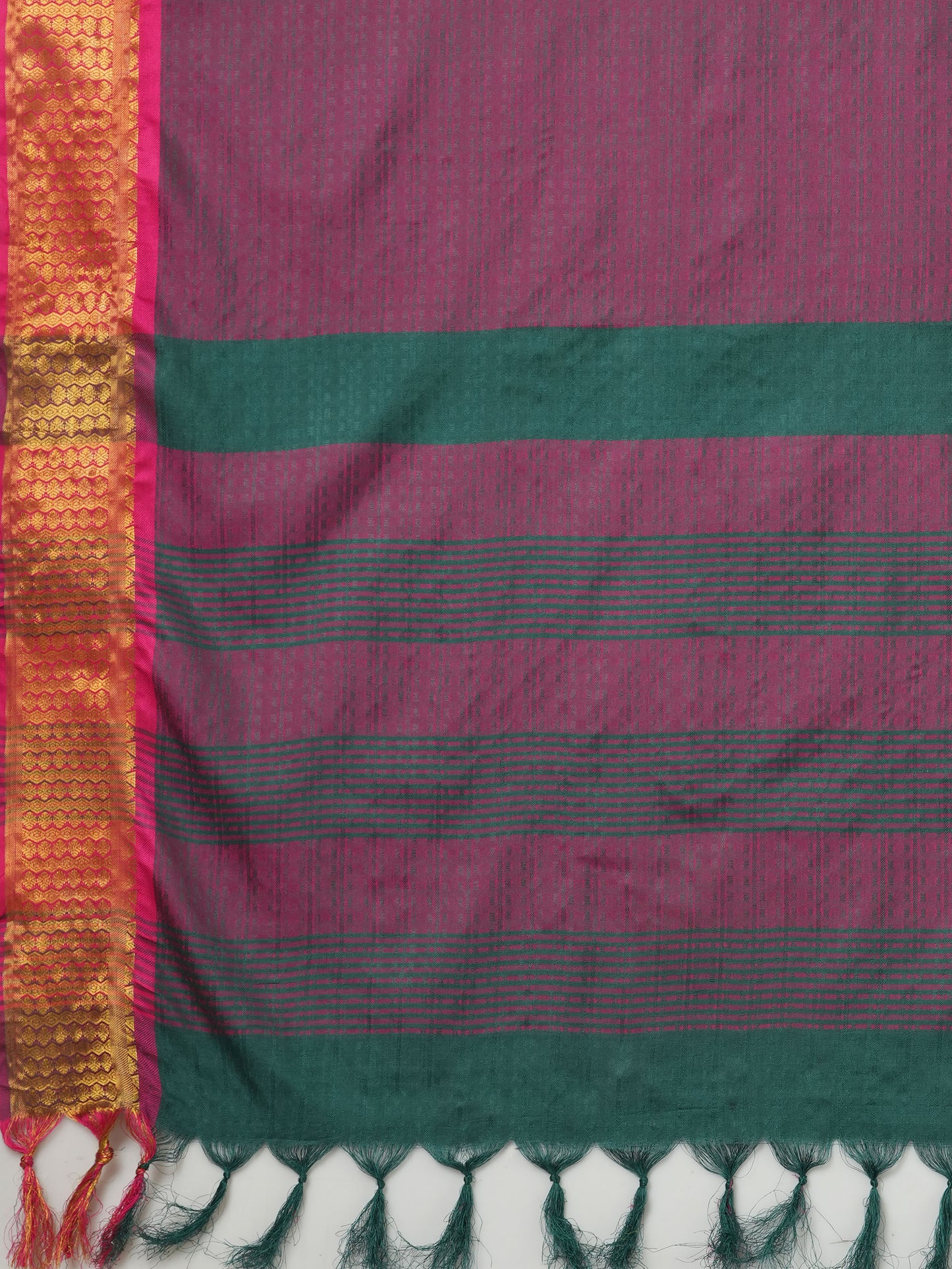 Women's Aura Silk Burgundy Woven Design Designer Saree With Blouse Piece
