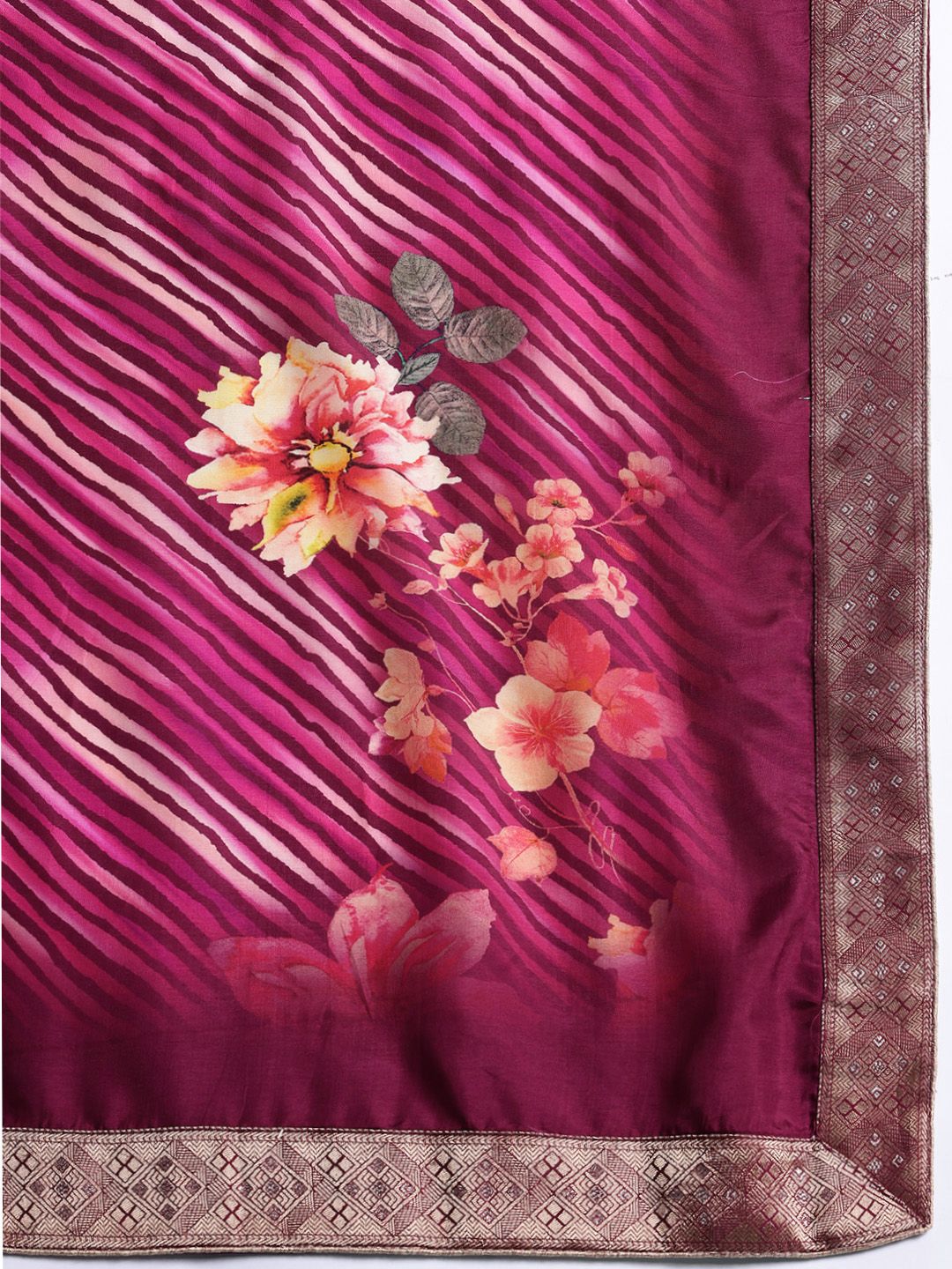 Dhiyona IE Ethnic Motifs Embroidered Sequinned Kurta with Trousers & With Dupatta