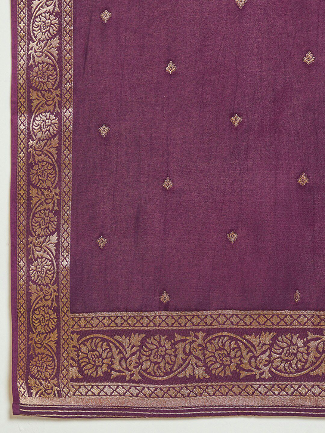 Dhiyona SO Women's Ethnic Motifs Printed Beads and Stones Thread Work Kurta with Trousers & Dupatta