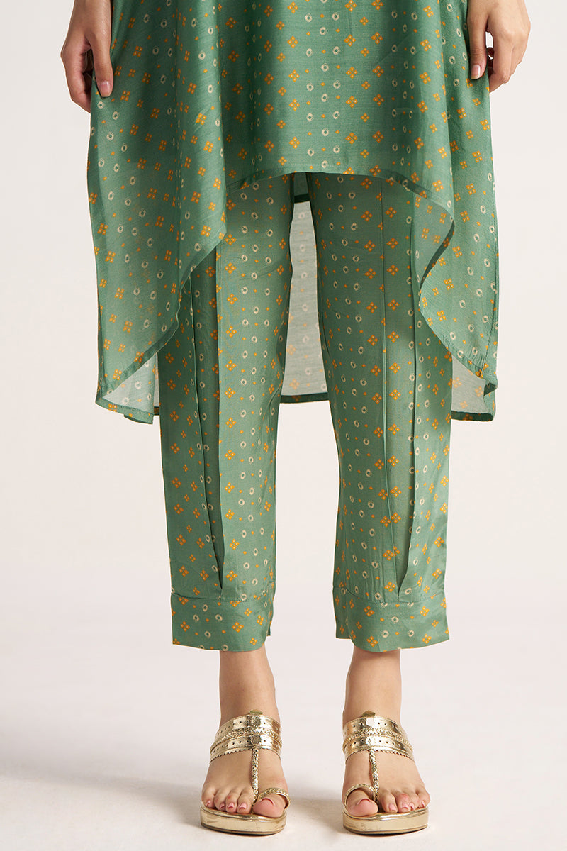 Women's Comfrey Green Bemberg Silk Co-ord Set
