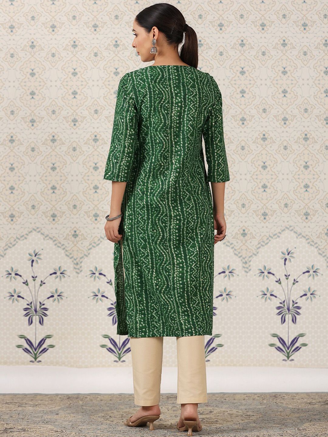 Dhiyona OD Bandhani Printed Straight Kurta
