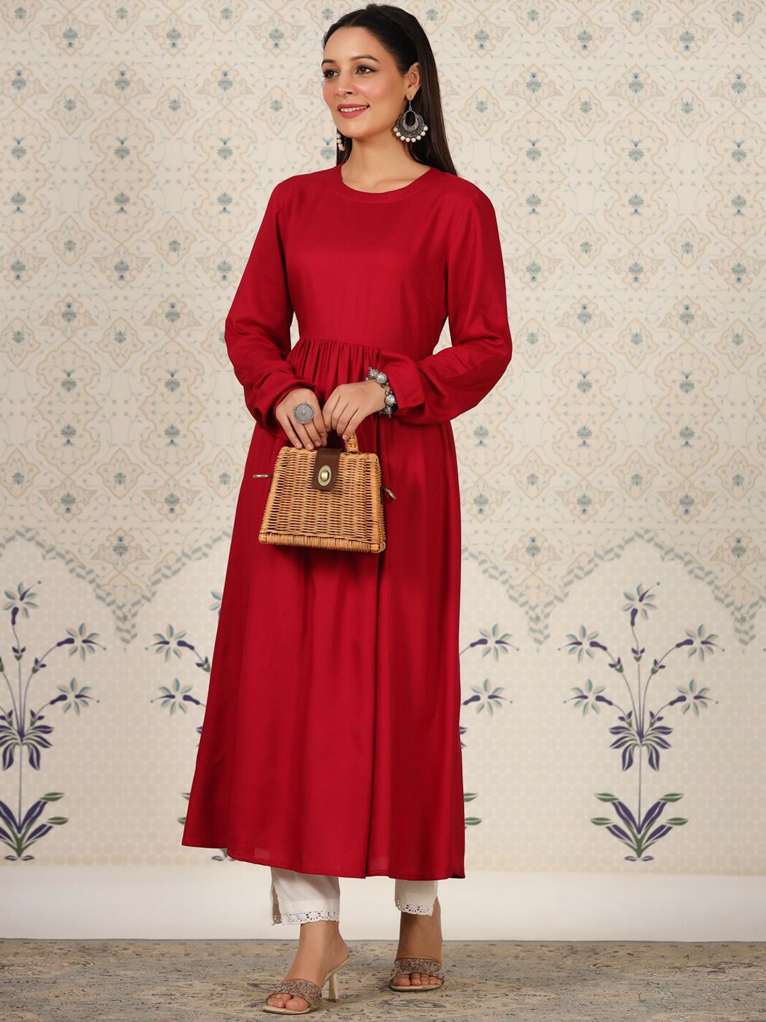 Dhiyona OD Puff Sleeves A-Line Kurta