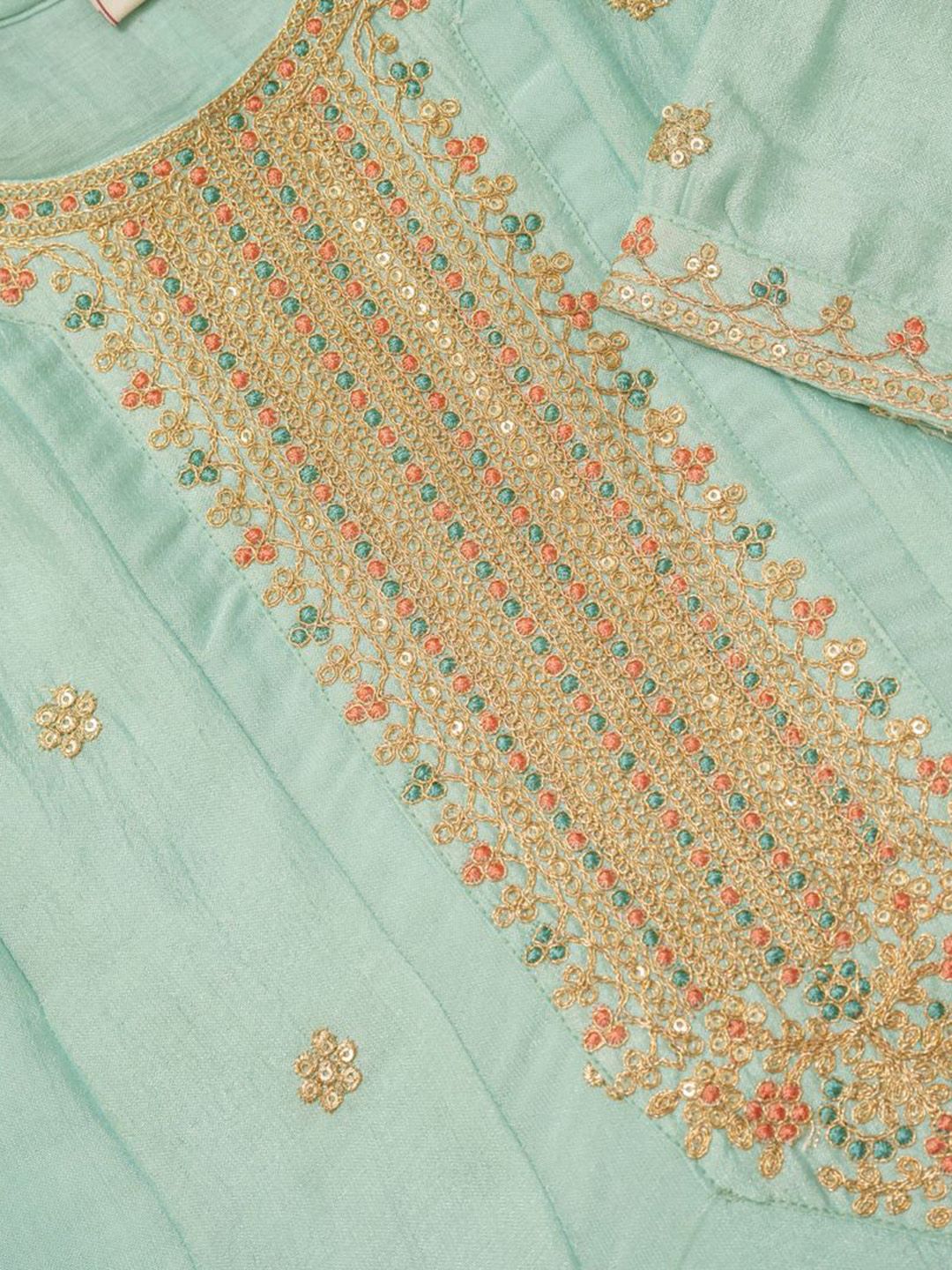 Dhiyona PD Women Floral Embroidered Anarkali Kurta With Trousers & Dupatta