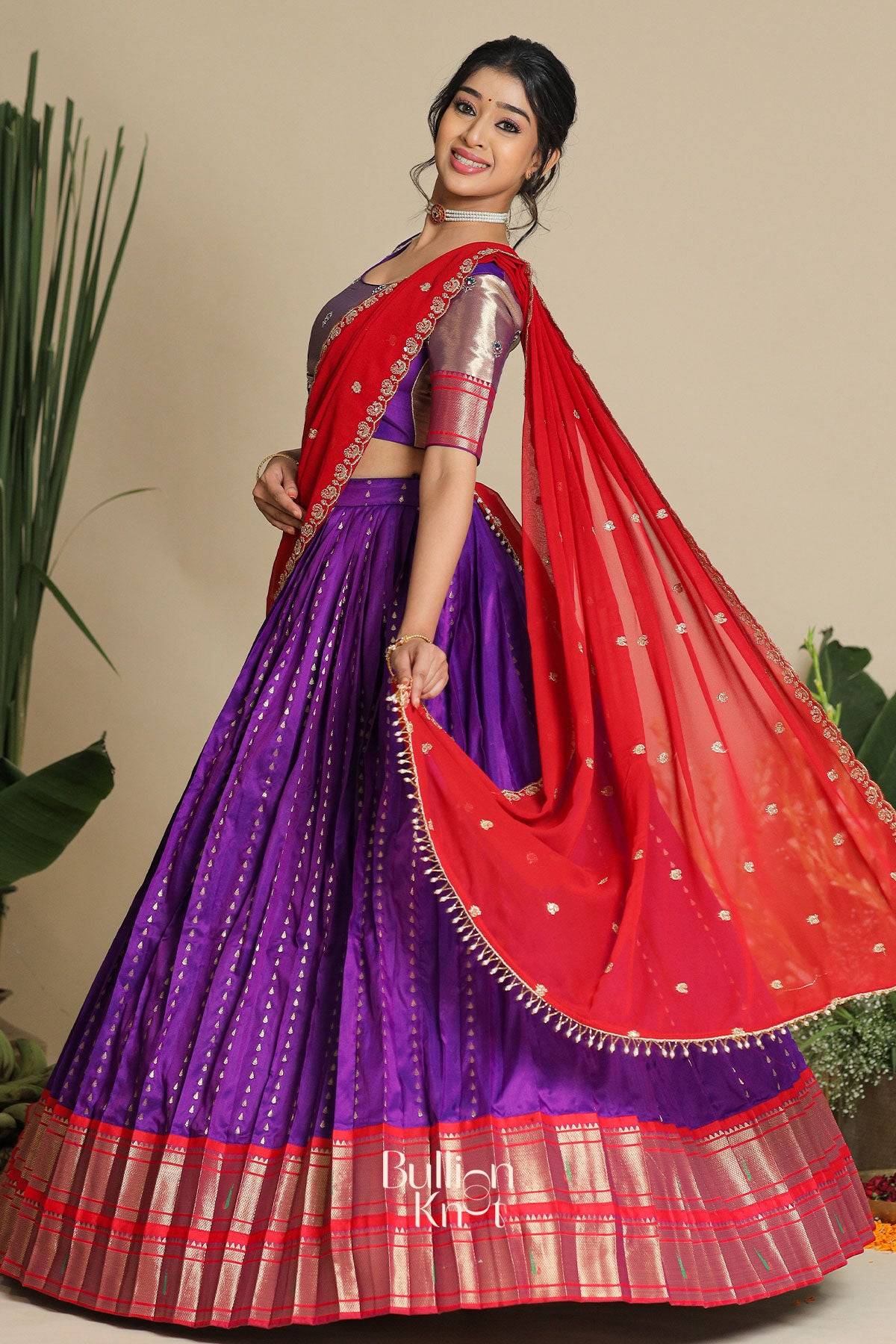 Dhiyona BN Gita Pethani Lehenga Set in Purple