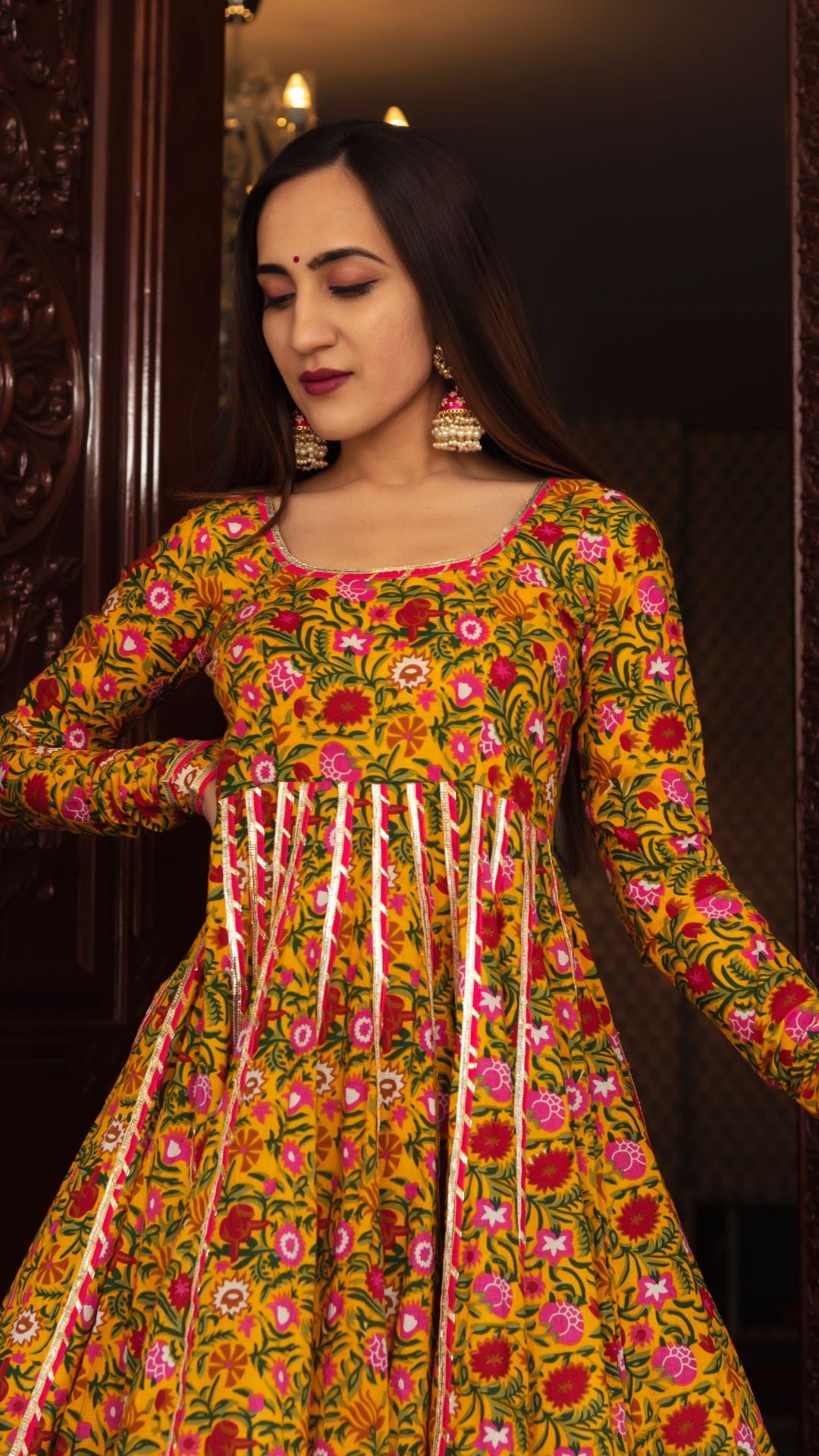 Mastani Cotton Anarkali Plazo Set