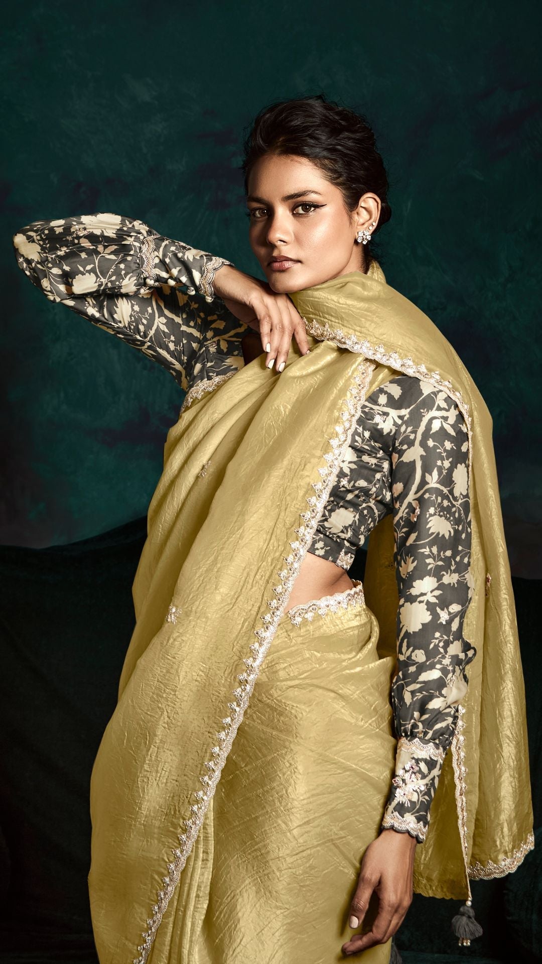 Dhiyona KM Women Yellow Designer Organza Saree: Effortless Elegance For Every Occasion
