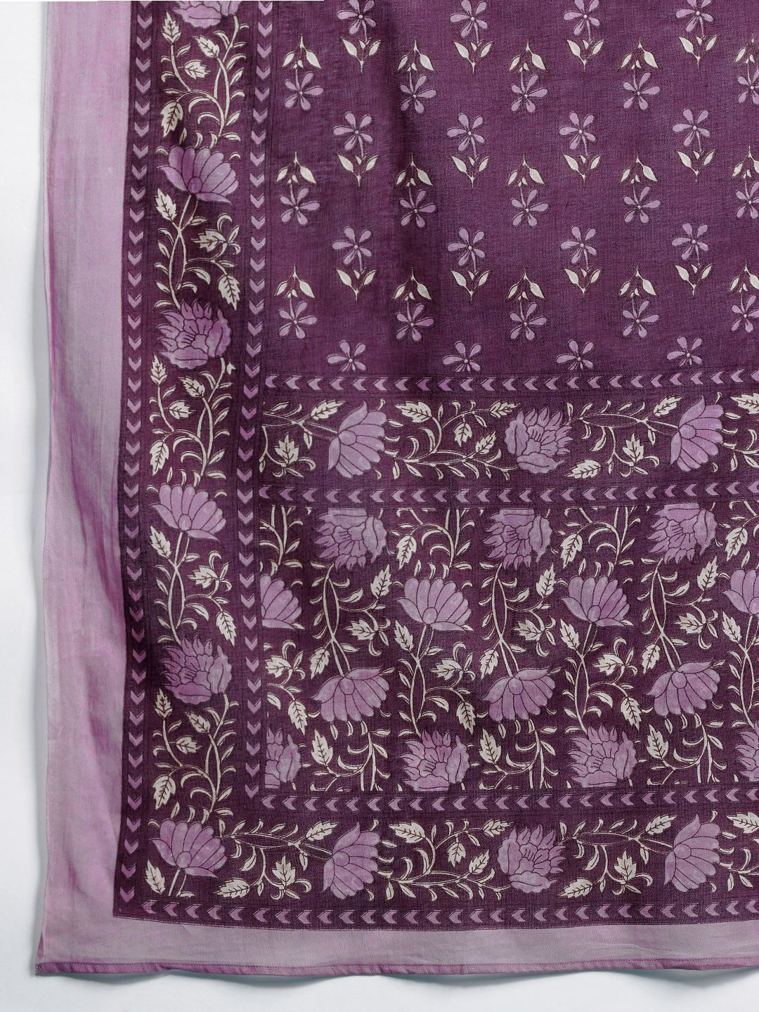 Dhiyona IE Floral Yoke Design Gotta Patti Pure Cotton Kurta With Salwar & Dupatta