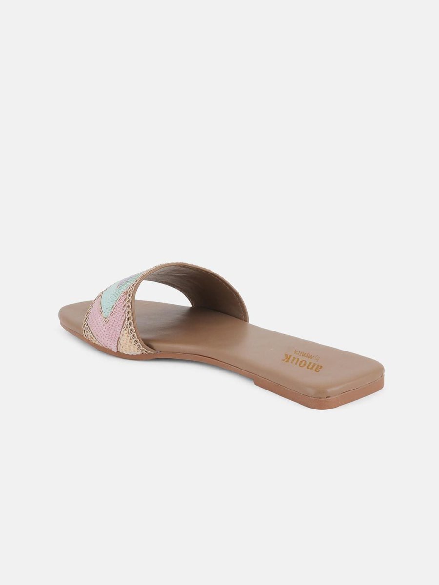 Dhiyona AK Embellished Open Toe Flats