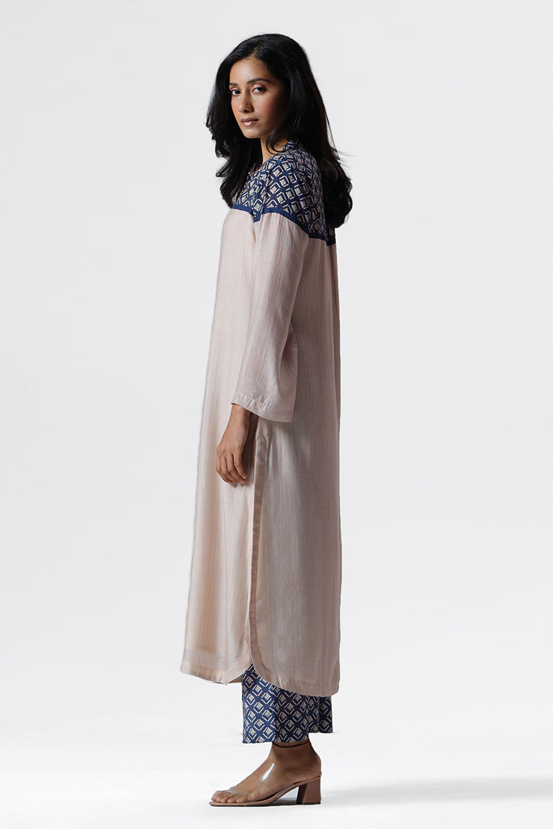 Women's Shell Cream Bemberg Silk Co-ord Set