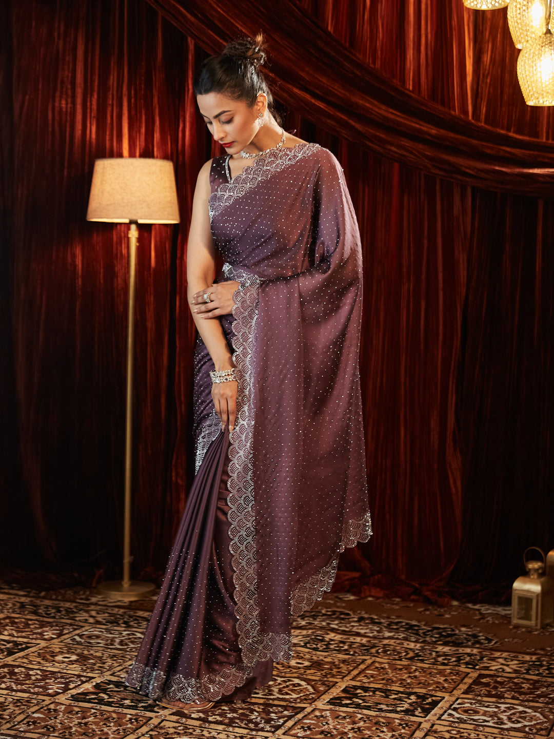 Dhiyona KS Women's Embellished Beads and Stones Saree