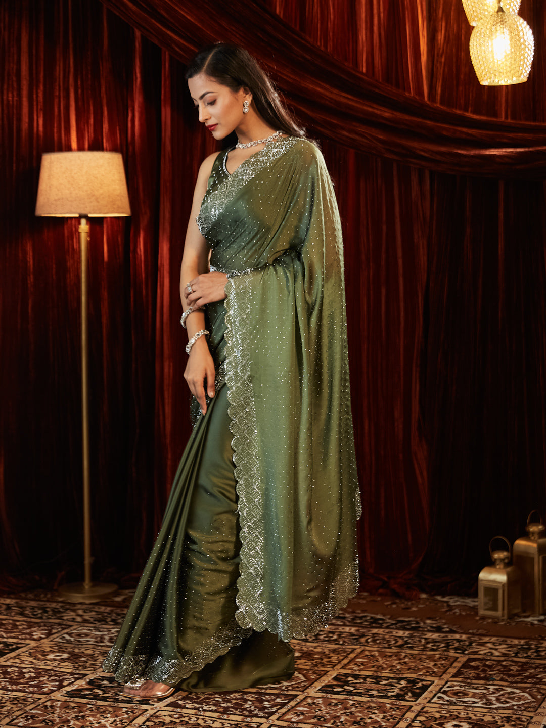 Dhiyona KS Women's Embellished Embroidered Saree