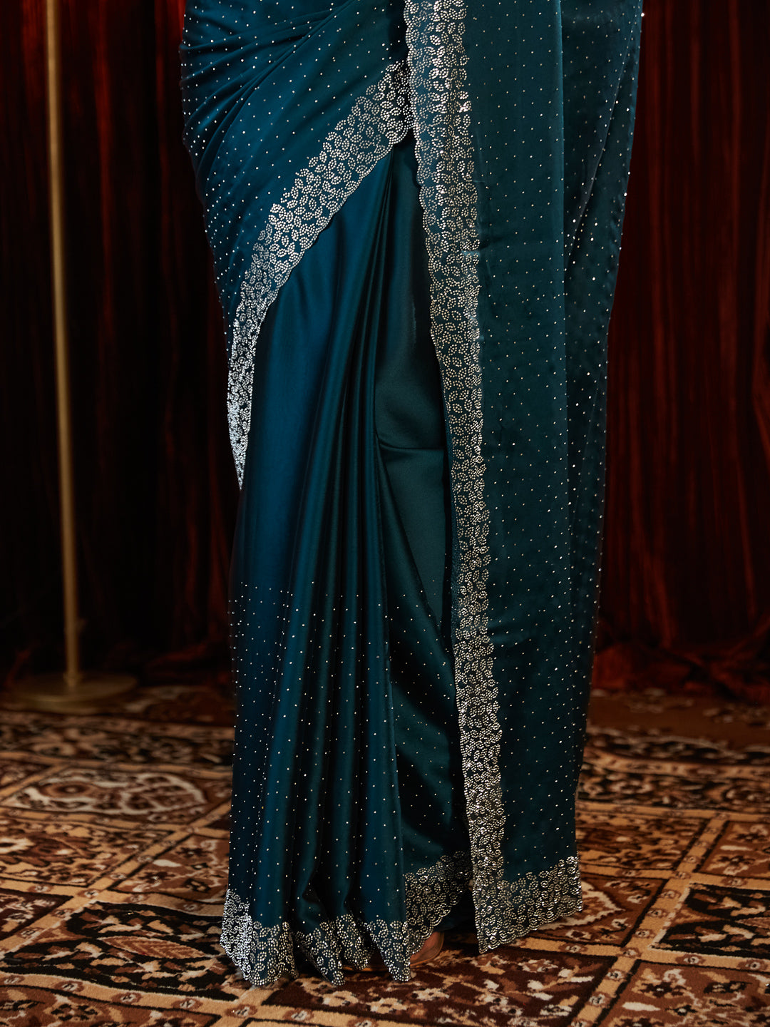Dhiyona KS Women's Embellished Beads and Stones Saree