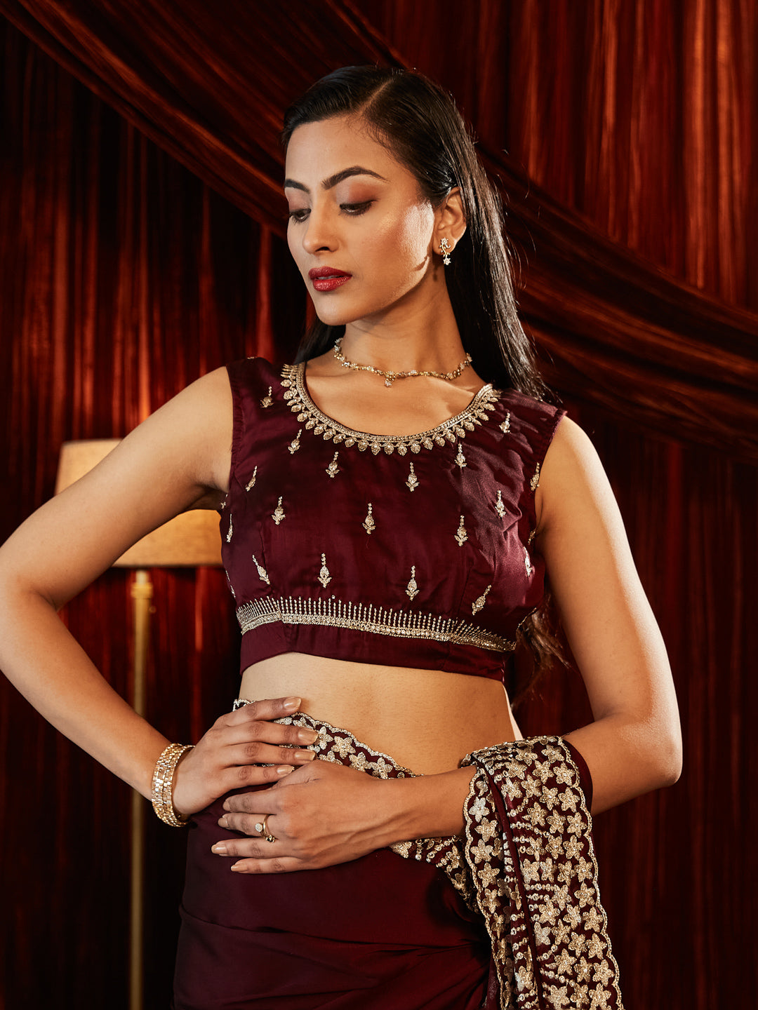 Dhiyona KS Women's Embroidered Saree