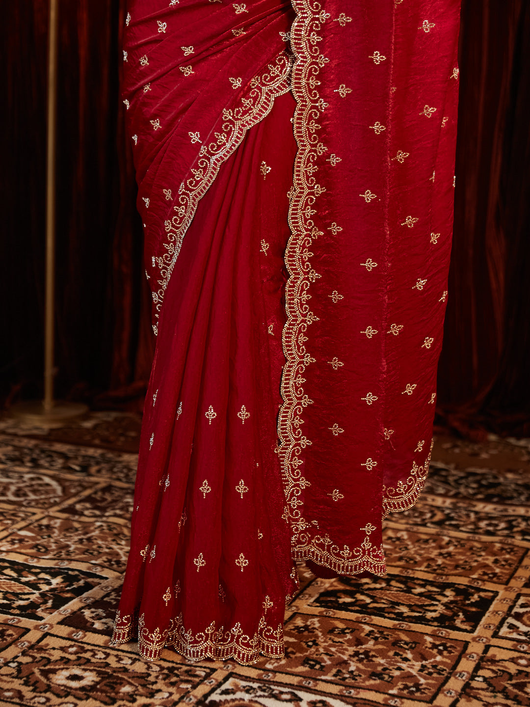 Dhiyona KS Women's Embellished Sequinned Saree