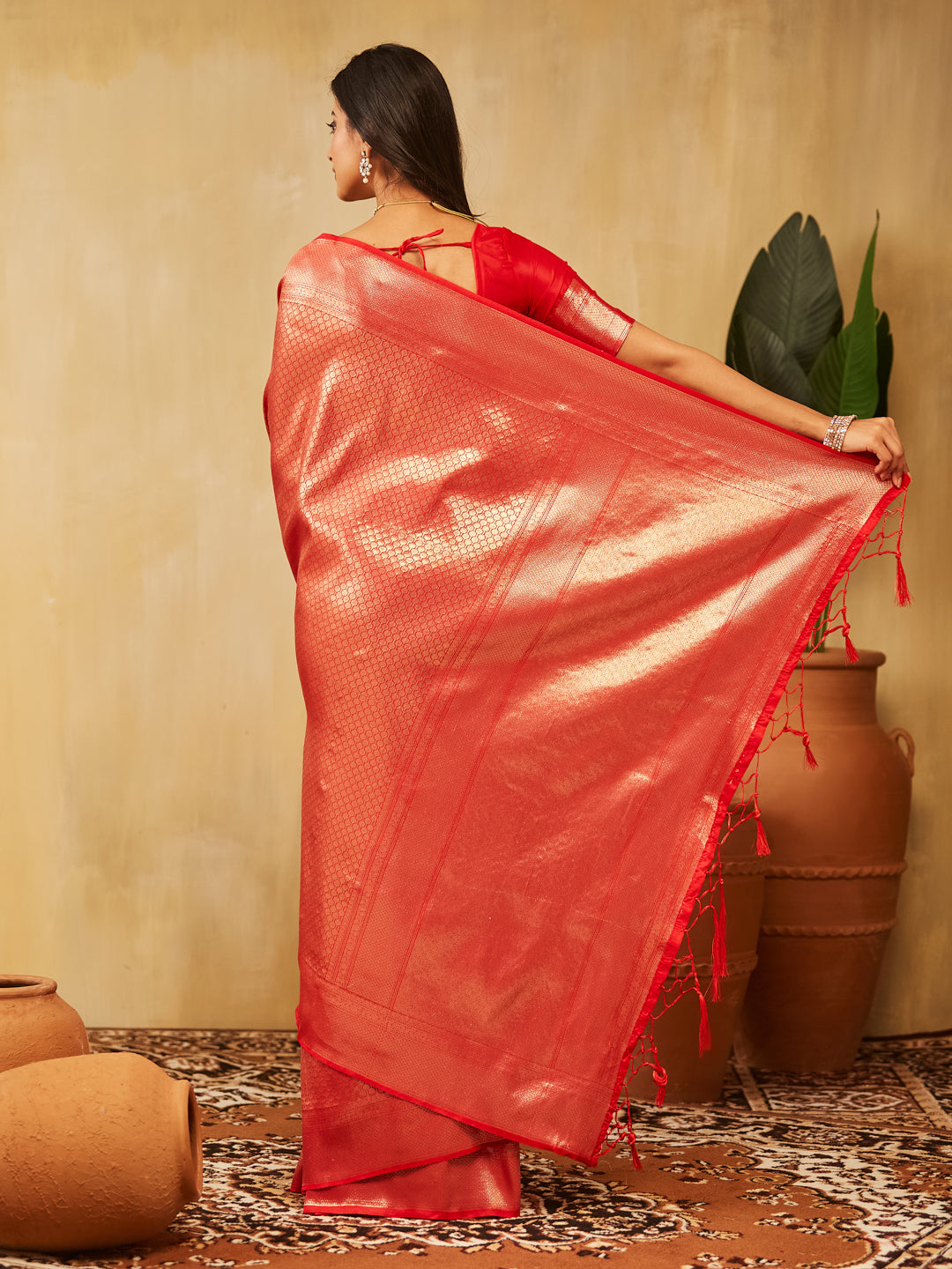 Dhiyona KS Women's Women's Woven Design Zari Art Silk Designer Banarasi Saree