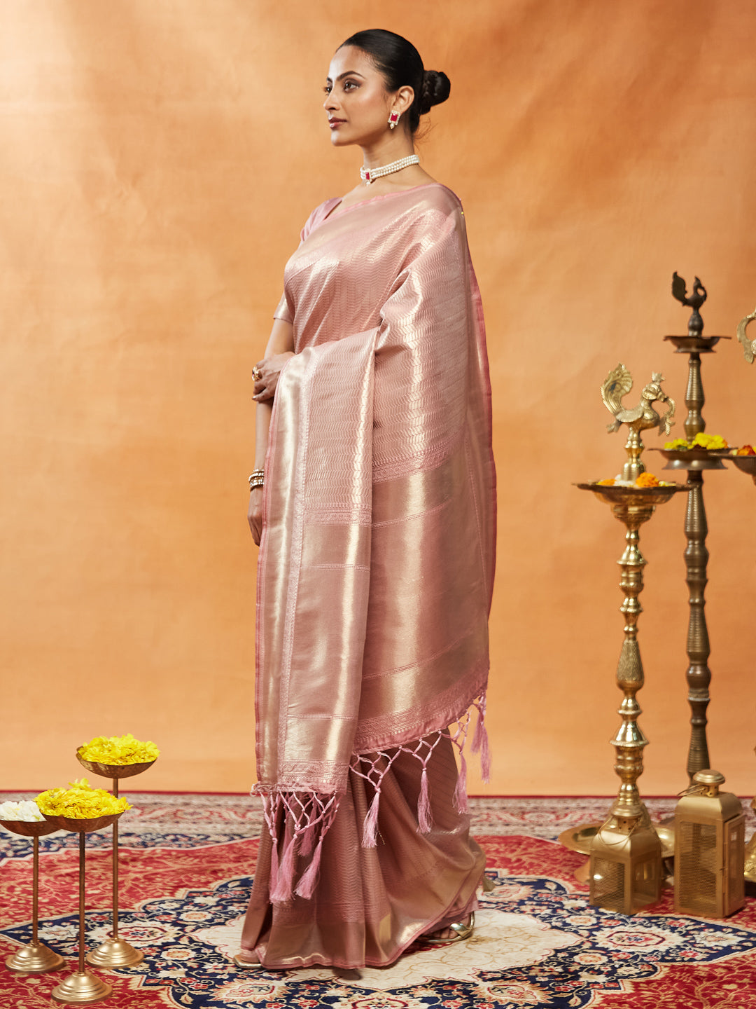 Dhiyona KS Women's Woven Design Womens Zari Art Silk Banarasi Saree