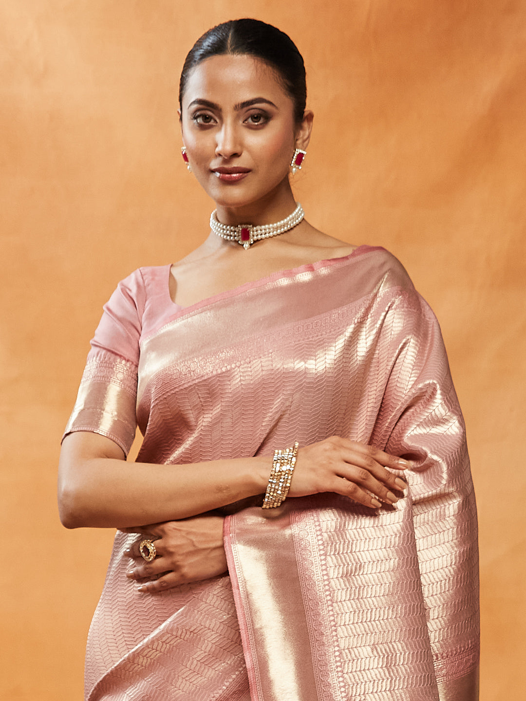 Dhiyona KS Women's Woven Design Womens Zari Art Silk Banarasi Saree