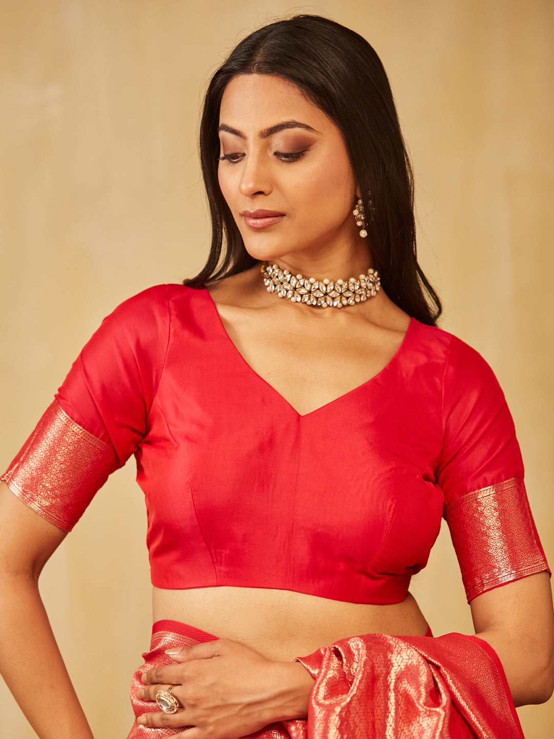 Dhiyona KS Women's Woven Design Zari Banarasi Saree