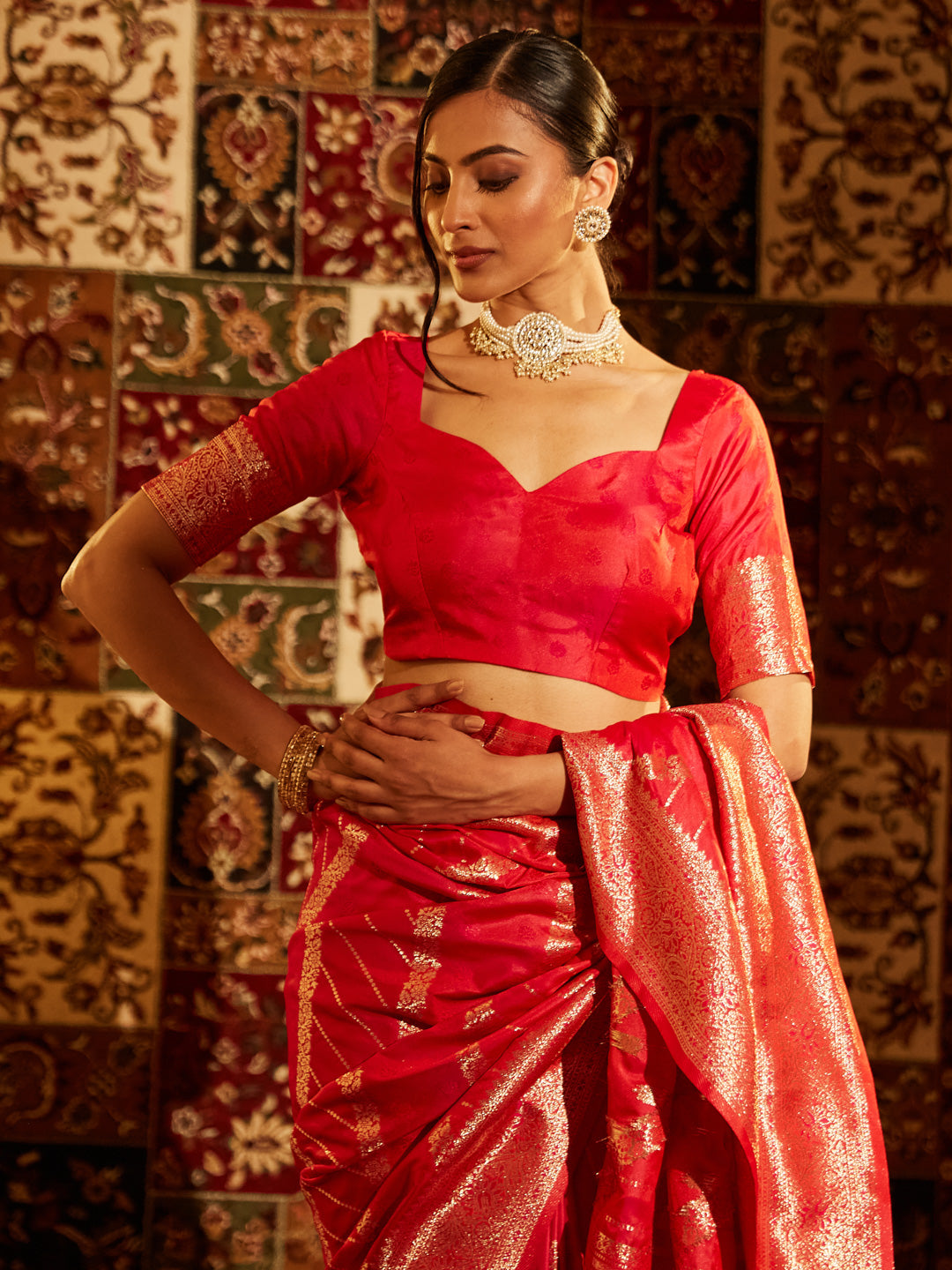 Dhiyona KS Women's Woven Design Zari Art Silk Banarasi Saree