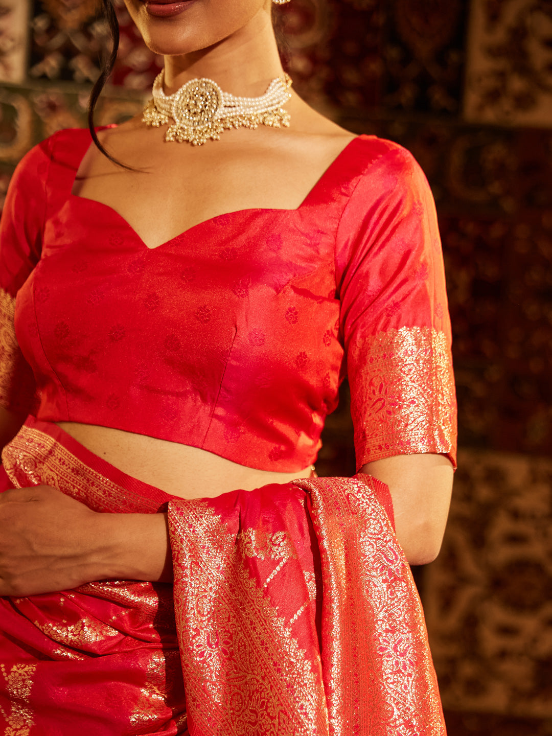 Dhiyona KS Women's Woven Design Zari Art Silk Banarasi Saree